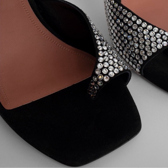 ♠️SOLD♠️ Authentic AMINA MUADDI PALOMA CRYSTAL SLIPPER SANDAL - Picture 6 of 13